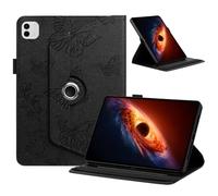 LMFULM® Case for Honor MagicPad 4 YLE-W09 (12.3 Inch) PU Leather Case Protective Shell with 360° Rotating Stand Case Flip Cover Holster Butterfly Pattern Black