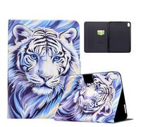 LMFULM® Case for Honor Pad X8a / Pad X9 NDL-W09 (11 Inch) PU Leather Protective Case Wallet with Stand Shell Flip Cover Holster Blue Tiger Pattern