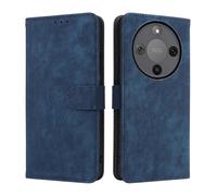 LMFULM® Case for Honor X70 / X9d (MTN-AN00, MTN-NX1) (6.79 Inch) PU Leather Case Magnetic Phone Protective Cover with Stand Holster Anti-Theft Brush Wallet Retro Scrub Blue