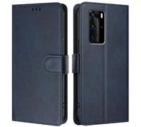 LMFULM® Case for Huawei P40 Pro (ELS-NX9, ELS-N04, ELS-AN00) (6.58 Inch) PU Leather Case Magnetic Phone Protective Cover Wallet Stand Cover Flip Case Holster Blue
