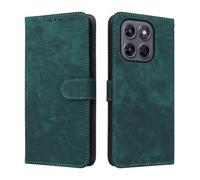 LMFULM® Case for Motorola Moto G67/ G77 XT2621 (6.78 Inch) PU Leather Case Magnetic Phone Protective Cover with Stand Holster Anti-Theft Brush Wallet Retro Scrub Green