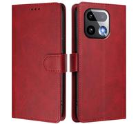 LMFULM® Case for Realme 16 Pro+ RMX5131 (6.8 Inch) PU Leather Case Magnetic Phone Protective Cover Wallet Stand Cover Flip Case Holster Red
