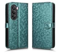 LMFULM® Case for Realme P4x (6.72 Inch) PU Leather Case Magnetic Phone Protective Cover with Stand Wallet Holster Polka Dot Texture Green