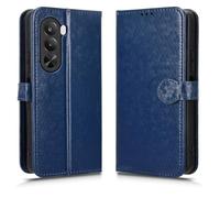 LMFULM® Case for Realme P4x (6.72 Inch) PU Leather Case Magnetic Phone Protective Cover with Stand Wallet Holster Polka Dot Texture Blue