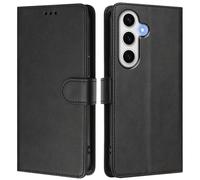 LMFULM® Case for Samsung Galaxy S25 FE/SM-S731 (6.7 Inch) PU Leather Case Magnetic Phone Protective Cover Wallet Stand Cover Flip Case Holster Black