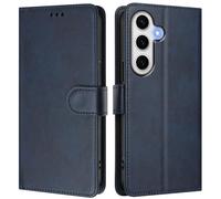 LMFULM® Case for Samsung Galaxy S25 FE/SM-S731 (6.7 Inch) PU Leather Case Magnetic Phone Protective Cover Wallet Stand Cover Flip Case Holster Blue