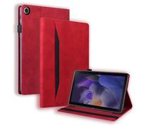 LMFULM® Case for Samsung Galaxy Tab A11+ / SM-X230/X235/X236 (11 Inch) PU Leather Case Protective Shell Smart Case with Stand Case Flip Cover Wallet Style Red