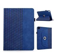 LMFULM® Case for Samsung Galaxy Tab A9+ SM-X210 / X216 (10.5 Inch) PU Leather Protective Shell with Sleep/Wake and 360° Rotation Stand Case Flip Cover Holster Building Block Print Blue