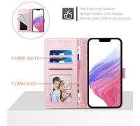 LMFULM® Case for Samsung Galaxy Xcover 4/4s / SM-G398 (5.0 Inch) PU Leather Case Magnetic Phone Protective Cover Wallet Stand Cover Flip Case Holster Rose Gold
