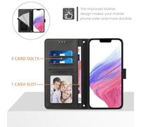 LMFULM® Case for Samsung Galaxy Xcover 4/4s / SM-G398 (5.0 Inch) PU Leather Case Magnetic Phone Protective Cover Wallet Stand Cover Flip Case Holster Black