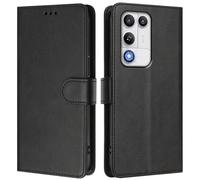 LMFULM® Case for ZTE Nubia RedMagic 11 Air NX799J (6.85 Inch) PU Leather Case Magnetic Phone Protective Cover Wallet Stand Cover Flip Case Holster Black