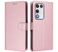 LMFULM® Case for ZTE Nubia RedMagic 11 Air NX799J (6.85 Inch) PU Leather Case Magnetic Phone Protective Cover Wallet Stand Cover Flip Case Holster Rose Gold