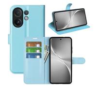 LMFULM® Protective Case for Vivo V60 (6.77 Inch) PU Leather Case Magnetic Wallet Case Litchi Stent Function Flip Case Cover Blue