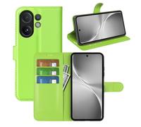 LMFULM® Protective Case for Vivo V60 (6.77 Inch) PU Leather Case Magnetic Wallet Case Litchi Stent Function Flip Case Cover Green