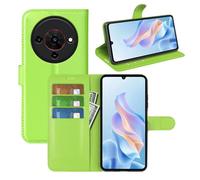 LMFULM® Protective Case for ZTE Blade A76 (6.75 Inch) PU Leather Case Magnetic Wallet Case Litchi Stent Function Flip Case Cover Green
