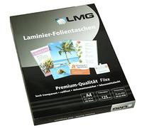 LMG LMGA4-125L Laminating Pouches A4 228 x 303 mm 2 x 125 mic for Filing with 4 Holes Pack of 100