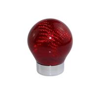 LMGMPOHOYY Car Shift Lever Stick Head Carbon Fiber Manual Car Shift Knob Round Shape Gear Stick Head Universal for Racing for Street Vehicles Anti Slip Grip(Red 1)