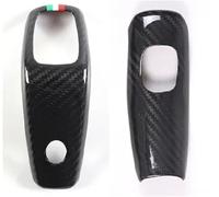 LMGMPOHOYY Car Shift Lever Stick Head for Levante for Ghibli for Quattroporte 2019-2023 Real Carbon Fiber Car Interior Gear Shift Head Knob Cover Decoration Sticker(Style F-Gloss Carbon)