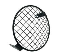LMGMPOHOYY Cubierta para faro delantero 7 Inch Motorcycle Headlight Mesh Protective Mask Retro Black Cover, Round Accessories Metal Square Protection(A)