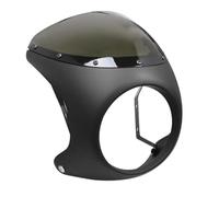 LMGMPOHOYY Cubierta para faro delantero For Cafe For Racer Front Headlight Cover Fairing Protection Windshield Universal 7'' Motorcycle Retro(Matte Black A)