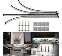 LMGYES 12V LED Light Strip 7000K White, 12V Interior LED Light Bar Slim Enclosed Trailer Interior DIY Cabinet 12 Volt LED Lighting Strip for Car,Trailer,Motorhome,Van,RV,Truck Bed,Cargo,Boat(4 Pack)