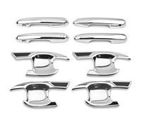 LMHGMUBVR Car Door Lock Latch Cover for T&oyota for Highlander XU70 2020 2021 2022 2023 Door Handle Cover Car Exterior Side Protector Chrome Scratch Protection(A and B Silver)