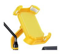 LMHGMUBVR Navigation Bracket Replacement For 4.7-7.2 Inch Mobile Phone Stand Shockproof Bracket Clip Motorcycle Holder GPS Navigation 360 View Universal Bicycle(S2 Yellow)