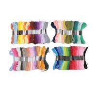 LMHHMIN 100 Skeins Embroidery Thread Durable Polyester 6 Strands Bright Rich Colors Multi Purpose Embroidery Floss for Craft DIY