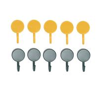 LMHHMIN 10pcs Adhesive Wall Hooks Transparent Seamless Wall Mounted Hooks for Hanging Bathrobes (Green and Yellow)