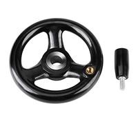 LMHHMIN 1PC 12 * 100mm Black Round 3 Spoke Hand Wheel for Lathe Milling Machine