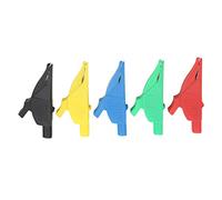 LMHHMIN 5Pcs Electric Test Clips Lightweight Safe 5 Colors Insulated Safety Multimeter Test Clips with 4mm Jack for Cars