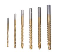 LMHHMIN 6Pcs Woodworking Serrated Drill Bit High Speed Steel Twist Drills Bits for Soft Material 3-8mm