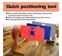 LMHHMIN ABS Plastics Woodworking Engraving Machine Flip Board Milling and Slotting Tool Trimming Machine Woodworking Tool Multifunctional Router Table Insert Plate with 4 Rings (Red)