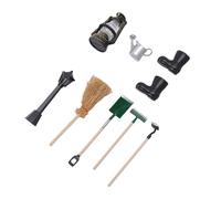 LMHHMIN Dollhouse Garden Farm Tools Suitable for BJD Decoration Miniature Rake Zen Shovel Model Accessories