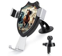 LMHLDSC Rotation Car Phone Mount A Pattern with Horses As A Background Phone Holder for Car Dashboard Windshield Vent for All Phones, iPhone, Samsung