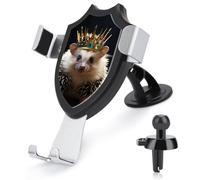 LMHLDSC Rotation Car Phone Mount Crown with Hedgehog Phone Holder for Car Dashboard Windshield Vent for All Phones, iPhone, Samsung