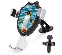 LMHLDSC Rotation Car Phone Mount Happy Penguin in The Water Phone Holder for Car Dashboard Windshield Vent for All Phones, iPhone, Samsung