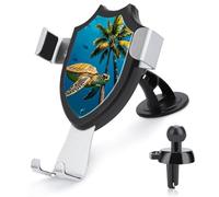 LMHLDSC Rotation Car Phone Mount Palm Trees and Sea Turtles Diving Underwater Phone Holder for Car Dashboard Windshield Vent for All Phones, iPhone, Samsung