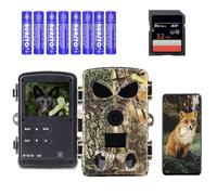 LMHOME Wildlife Camera with App & WiFi Bluetooth, 5K 60MP HD Night Vision Camera with Motion Sensor, 120° Wide Angle IP66 Waterproof for Outdoor/Animal Watching - Includes 32GB SD Card & 8x AA