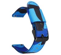 LMINGZE Camo Nylon Watch Strap 20mm 22mm 24mm Canvas Quick Release Watch Band Men Women Universal Sport Watchband(Blue camo 02_20mm)