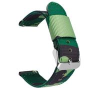 LMINGZE Camo Nylon Watch Strap 20mm 22mm 24mm Canvas Quick Release Watch Band Men Women Universal Sport Watchband(Green camo 01_20mm)