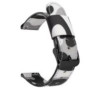 LMINGZE Camo Nylon Watch Strap 20mm 22mm 24mm Canvas Quick Release Watch Band Men Women Universal Sport Watchband(White camo 02_18mm)