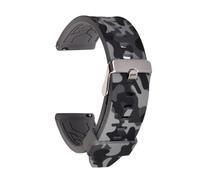 LMINGZE Camo Silicone Rubber Watch Strap Men's Sports Universal Bracelet 18mm 20mm 22mm Replacement Watchband Accessories(Grey,18mm)