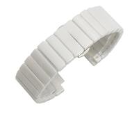 LMINGZE Ceramic Watch Strap Universal Replacement Watch Bands 20mm 22mm 24mm Quick Release Stainless Steel Watch Band(B white,20mm)