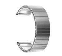 LMINGZE Elastic Stretch Strap Stainless Steel Watch Band Metal Bracelet Expansion Wristband Replacement Belt 20mm 22mm(Silver,14MM_XS (122MM))