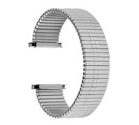 LMINGZE Elastic Watchband 16mm-22mm Adjustable width Stainless Steel Watch Strap Men Women Stretch Expansion Wristband Accessories(Silver)