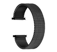 LMINGZE Elastic Watchband 16mm-22mm Adjustable width Stainless Steel Watch Strap Men Women Stretch Expansion Wristband Accessories(Black)