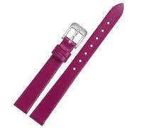 LMINGZE Ladies Leather Watch Band 10mm 12mm 14mm 16mm Small Size Exquisite Universal Watch Strap Golden Stainless Steel Buckle(Rose red S,10mm)