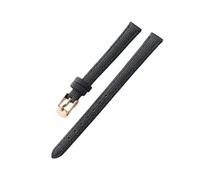 LMINGZE Leather Watch Strap 10mm 12mm 14mm Canvas Watch Band Retro Universal Replacement Wristband(Black RG,18mm)