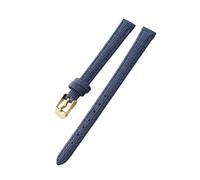 LMINGZE Leather Watch Strap 10mm 12mm 14mm Canvas Watch Band Retro Universal Replacement Wristband(Dark Blue G,10mm)